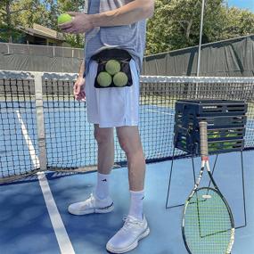 img 1 attached to Nebudo Pickleball Tennis Ball Band Holder for Women's Skirt and Men's Waist | 🎾 Pickleballs Holding Accessory Bag | Pouch Sack Pickle Ball Carrier | Gadgets Gear Band Travel Pocket