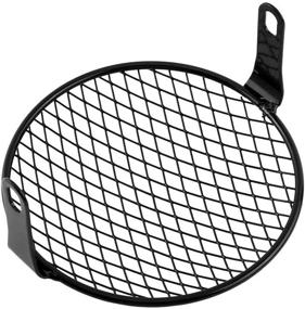 img 1 attached to 🏍️ Keenso 6.3" Motorcycle Headlight Grill Cover Lamp Mask Protector Guard Retro Cafe Racer - Metal Wire Mesh Side Mount Universal Vintage Classic 16cm