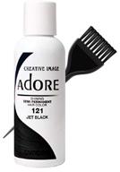 🖤 adore creative image shining semi-permanent hair color - stylist kit | no ammonia, no peroxide, no alcohol haircolor dye (121 jet black) logo