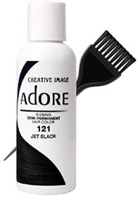 img 2 attached to 🖤 ADORE Creative Image Shining SEMI-PERMANENT Hair Color - Stylist Kit | No Ammonia, No Peroxide, No Alcohol Haircolor Dye (121 Jet Black)