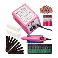 💅 electric nail drill mpnetdeal: complete nail drill machine kit for acrylic nails and gel polish - glazing nail drill grinder, file, and polisher sets - professional manicure & pedicure (pink) logo