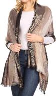 🧣 sakkas damari women's silky soft reversible border woven pashmina scarf shawl wrap - luxurious fashion accessory for women logo