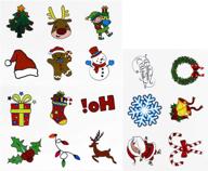 tinksky christmas cartoon temporary tattoo stickers: fun holiday gift for kids - 72pcs логотип