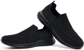 img 2 attached to LANCROP Mens Sock Walking Shoes Men's Shoes and Loafers & Slip-Ons