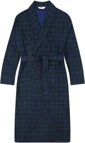 img 1 attached to Navy Green Flannel Mens Robe