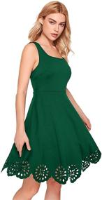 img 1 attached to 👗 Stunning Sleeveless Scalloped Cocktail Attire for Women - ROMWE Women's Clothing