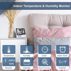 img 3 attached to 🌡️ Monitor Your Indoor Environment with AikTryee Digital Thermometer and Hygrometer