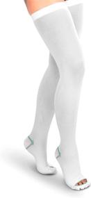 img 4 attached to 🧦 Thigh High Compression Stockings: Unisex Ted Hose Socks for Moderate Level Support (15-20 mmHg)