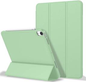 img 4 attached to 📱 ZryXal Case for iPad Air 4 10.9 Inch 2020 - iPad Air 4th Gen Case + Pencil Holder (2nd Gen), Protective Cover + Charging Attachment [Supports Touch ID] in Matcha Green