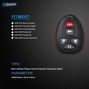 img 3 attached to ECCPP Replacement Keyless Chevrolet KOBGT04A