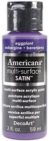 img 1 attached to DecoArt Americana Multi Surface Acrylic Eggplant Painting, Drawing & Art Supplies