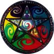 elements pentagram sticker circular translucent logo