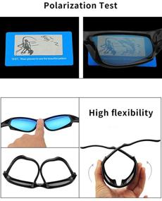 img 1 attached to Bendable Polarized Sunglasses Girls Strap