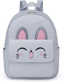 img 3 attached to 🎒 Stylish DIOMO Leather Multi Way Cartoon Backpack: A Perfect Blend of Fashion and Function