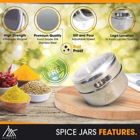 img 2 attached to 🌶️ Organize Your Spices with Style: Premium Magnetic Spice Rack Wall Mount – Stainless Steel Organizer with 12 High-Strength Magnetic Spice Jars & Labels