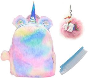 img 1 attached to Fanovo Unicorn Backpack Rainbow Daughter Backpacks in Kids' Backpacks