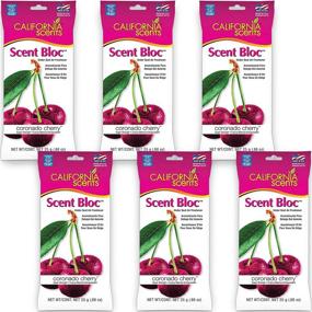 img 4 attached to 🚗 California Scents Power Bloc Car Air Freshener, Coronado Cherry Fresh & Bold Fragrance, Pack of 6, 0.88 Oz - Long-lasting & Reinvigorating Scent, Packaging May Vary