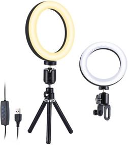 img 4 attached to 🌟 Enhance your Online Presence with our Clip-on Ring Light for Computer: Perfect for Video Conferencing, Zoom Calls, Selfies, and More!