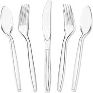 juvale plastic knives silverware set logo