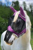 🐴 harrison howard caremaster amethyst fly mask xl - ears and nose fringe - extra full size logo