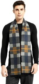 img 4 attached to 🧣 Stylish Winter Cashmere Fashion Formal Scarves for Men's Accessories
