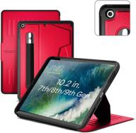 📱 zugu case for ipad 10.2 inch 7th/8th/9th gen (2021/2020/2019) - red | protective, thin, magnetic stand, sleep/wake cover | fits model #s a2197/a2198/a2200/a2270/a2428/a2429/a2430 логотип