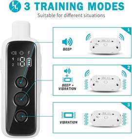 img 3 attached to 🐶 Paws Furlosophy Remote Dog Training Collar, Non-Shock Dog Collar, 1000ft Range Control E Collar, 3 Training Modes, Ideal for Small, Medium, Large Dogs, IPX7 Waterproof