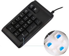 img 1 attached to 🔢 HDE USB Numeric Keypad with Adjustable LED Backlight, Water Resistant Mini 18 Key Number Pad - Color Changing Backlit Keys USB Wired Numpad for Windows PC Laptop Computer MacBook" - Optimized Product Title: "HDE USB Numeric Keypad with Adjustable LED Backlight | Water Resistant Mini 18 Key Number Pad - Color Changing Backlit Keys | USB Wired Numpad for Windows PC, Laptop, Computer & MacBook