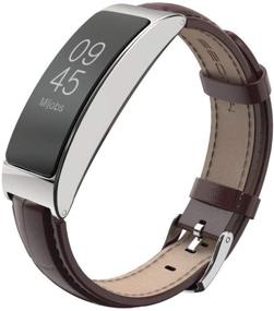 img 4 attached to 📿 MIJOBS Fitbit Inspire HR/ Inspire 1 Strap - Premium Stainless Steel Leather Metal Replacement Band for Women and Men