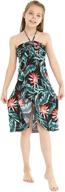 hawaiian halter dress for girls - blue sunset logo