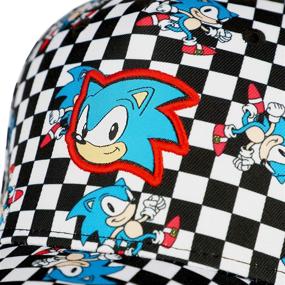 img 1 attached to 🧢 Boldly Express Your Sonic Style with Bioworld Youth Checkered Flag Snapback Hat