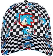 🧢 boldly express your sonic style with bioworld youth checkered flag snapback hat logo