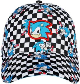 img 4 attached to 🧢 Boldly Express Your Sonic Style with Bioworld Youth Checkered Flag Snapback Hat