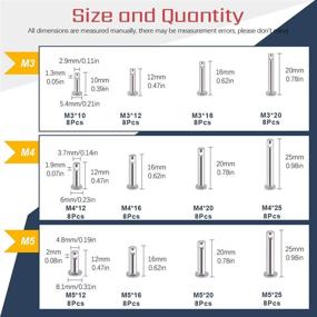 img 3 attached to Hilitchi Stainless Assortment Fastener Assorted Fasteners for Pins