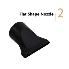img 2 attached to Set of 5 Black Hair Dryer Nozzle Replacements for Narrow Concentrated Blowouts - Salon Grade Brush Attachments for Hair Styling, Suitable for 4.5cm Diameter Dryers