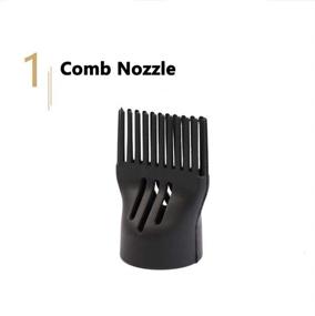img 3 attached to Set of 5 Black Hair Dryer Nozzle Replacements for Narrow Concentrated Blowouts - Salon Grade Brush Attachments for Hair Styling, Suitable for 4.5cm Diameter Dryers