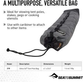 img 1 attached to 🏕️ Charcoal Sea To Summit Tent Pole Bag, One Size