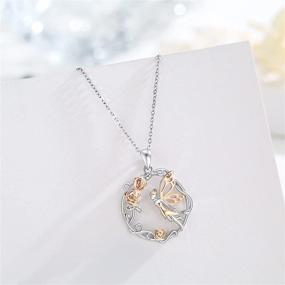 img 3 attached to 🧚 Waysles Fairy Necklace: Exquisite 925 Sterling Silver Fairy Girl Rose Pendant Necklace for Women, Teens & Girls - Sparkling Flower Angel Jewelry Gift