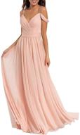 👗 elegant chiffon shoulder bridesmaid dresses: women's clothing for stunning evening dresses logo