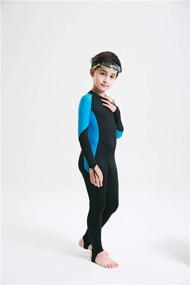 img 2 attached to 🏊 Ultimate Protection Sleeves Swimsuit: Boys' Swimwear with Wetsuit-like Coverage