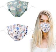 👗 fashionable genovega cloth face mask set – adjustable & washable cotton masks for adults (2 pack) logo