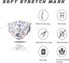 img 1 attached to 👗 Fashionable Genovega Cloth Face Mask Set – Adjustable & Washable Cotton Masks for Adults (2 Pack)