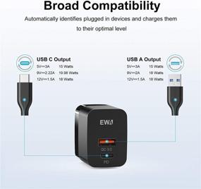 img 2 attached to 🔌 20W Dual Port USB C Fast Wall Charger - Foldable Plug Travel Power Adapter for iPhone 13/12/12 Mini/12 Pro Max/11/Pro Max/XS/XR/X, iPad, AirPods, Samsung, Pixel