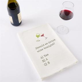 img 3 attached to Mud Pie Drink Towel White