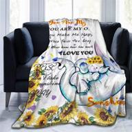 daughter sunshine elephant blankets lightweight logo