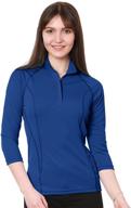 👚 nozone sun protective equestrian shirt for women - upf 50, 3/4 sleeve tuscany style logo