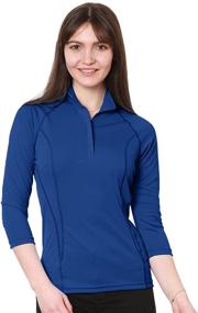 img 3 attached to 👚 Nozone Sun Protective Equestrian Shirt for Women - UPF 50, 3/4 Sleeve Tuscany Style