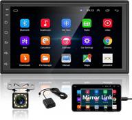 🚗 podofo 7 inch hd touchscreen double din android car stereo radio with bluetooth, gps, fm radio receiver, wifi, dual usb, android ios mirror link, and backup camera support logo