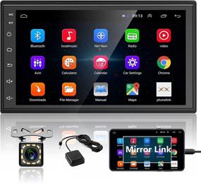 img 4 attached to 🚗 Podofo 7-дюймовый HD сенсорный экран Double Din автомобильный стерео радио на Android с Bluetooth, GPS, FM-радиоприемником, WiFi, двумя USB, зеркальной ссылкой Android iOS и поддержкой камеры заднего вида.