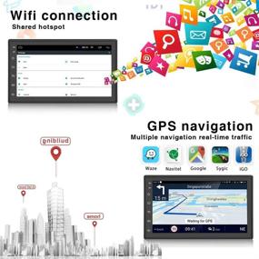 img 2 attached to 🚗 Podofo 7-дюймовый HD сенсорный экран Double Din автомобильный стерео радио на Android с Bluetooth, GPS, FM-радиоприемником, WiFi, двумя USB, зеркальной ссылкой Android iOS и поддержкой камеры заднего вида.